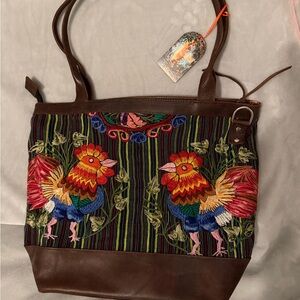 Embroidered Rooster Tote Bag & More